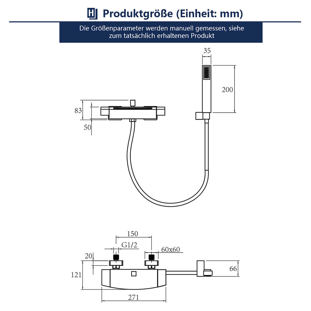 Homelody wasserfall Brausearmatur