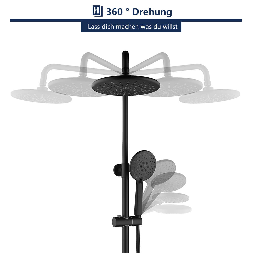 3 Funktionen Duschset Regendusche