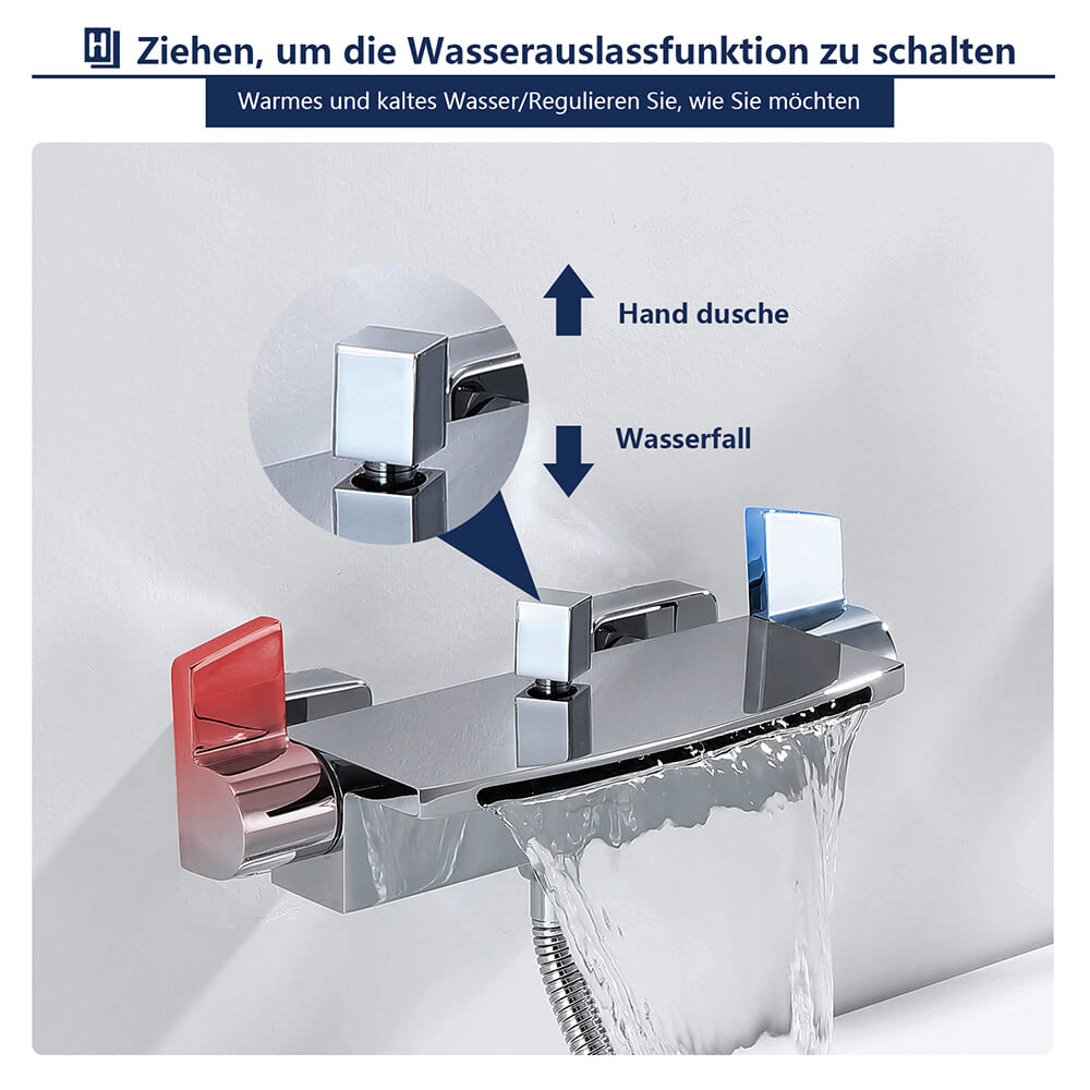 wasserfall wasserhahn dusche