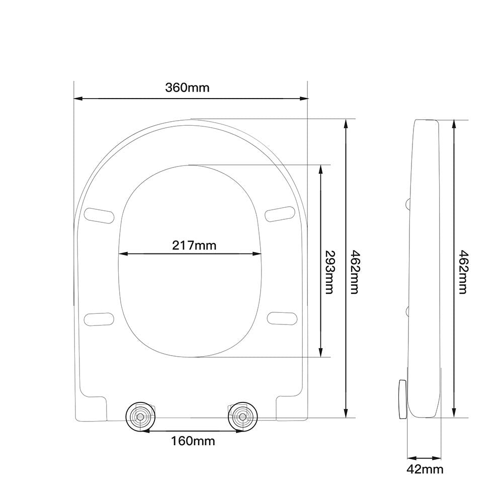 Toilettensitz mit langsamer Absenkung