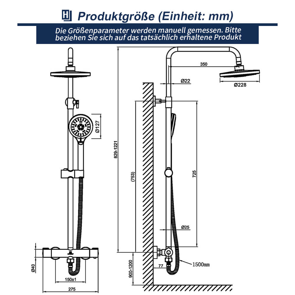 Homelody Thermostat Duschsystem