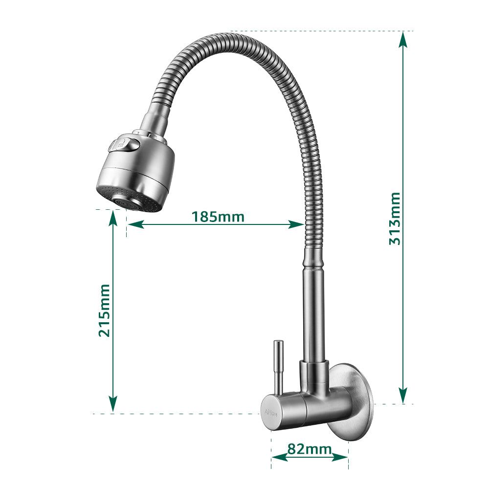 Gebürsteter Nickel wand Kaltwasserhahn Küche