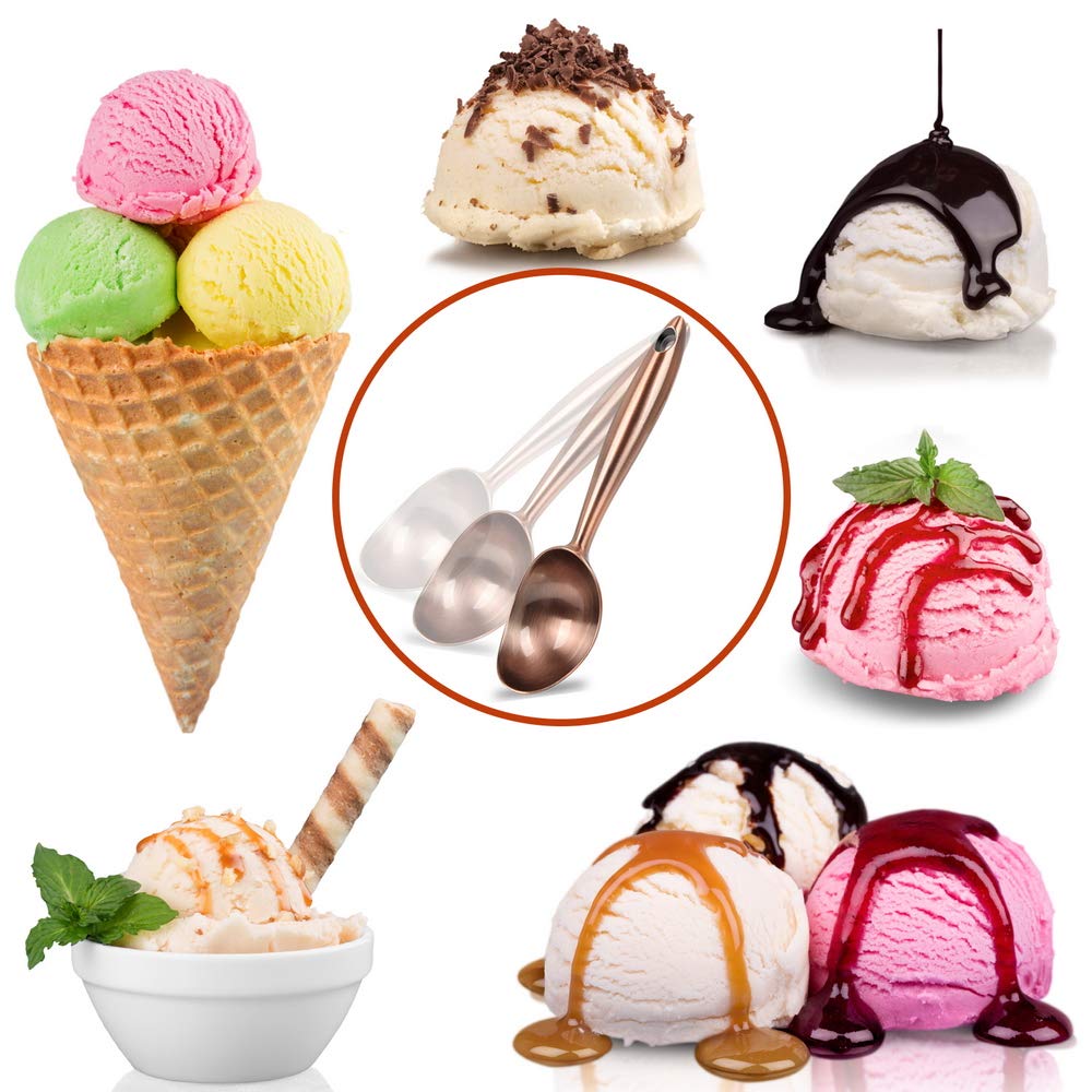 3 Packs AiHom Ice Cream Scoop Zinc Alloy