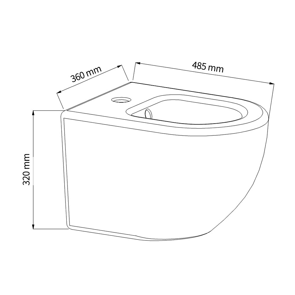 Hochwertiges Wand WC Bidet set Homelody weißer Bidetarmatur