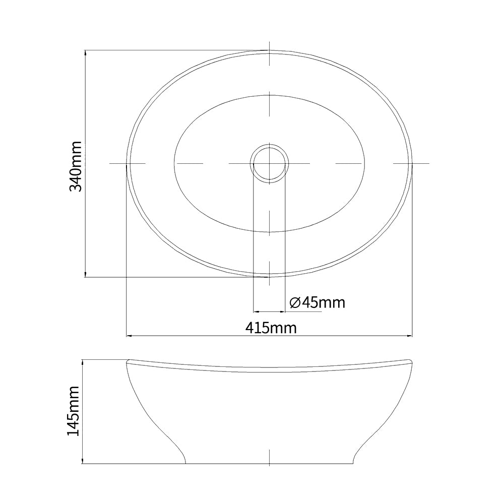 Homelody waschtisch Bad waschbecken set aus Keramik aufsatzwaschbecken mit Ablaufventil und Siphon für Bad und WC