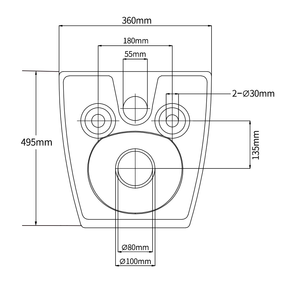 Wand Toilette Homelody mit Soft-Close-Deckel WC Sitz Tiefspüler Spülrandloses